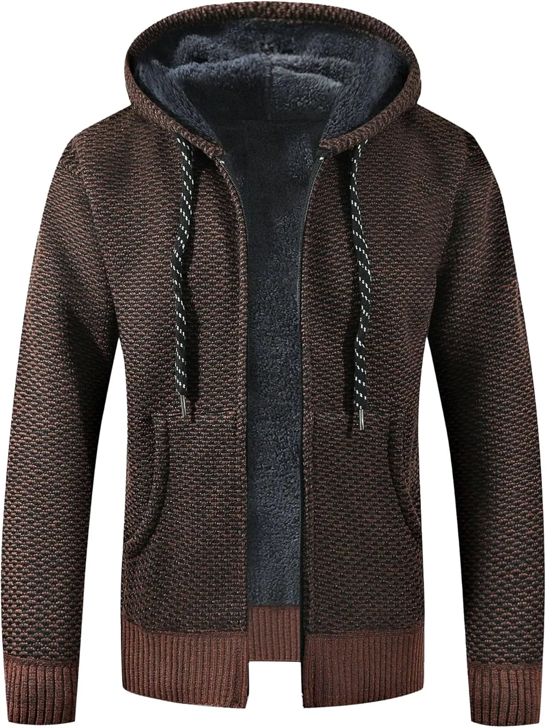 

Мужской стильный худи-свитер на молнии