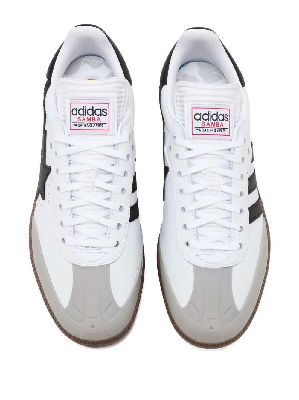 Кроссовки Samba в сотрудничестве с BAPE Adidas, белый — фото 2