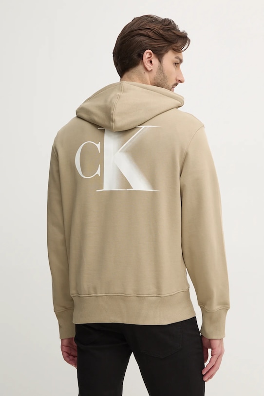 

Хлопковая толстовка Calvin Klein Jeans, зеленый