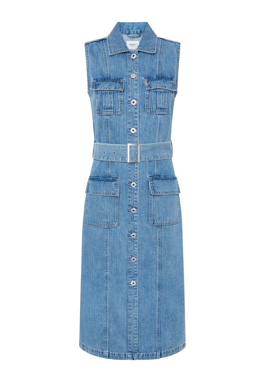 

Платье рубашка Pepe Jeans Shirt Dress Liz, синий деним