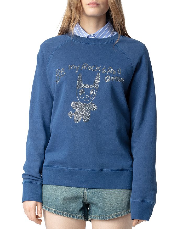 

Свитшот с пайетками Upper Mo Devil Queen Zadig & Voltaire, синий