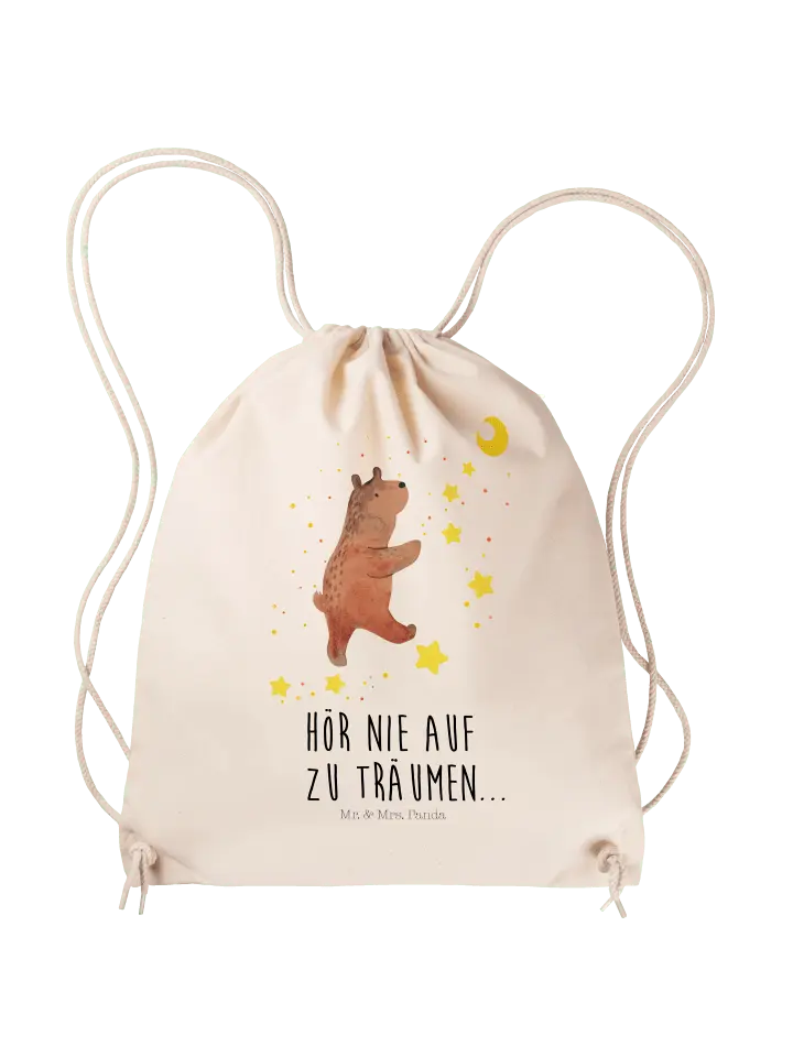 

Спортивная сумка Mr & Mrs Panda Sportbeutel Bär Träume, кремовый