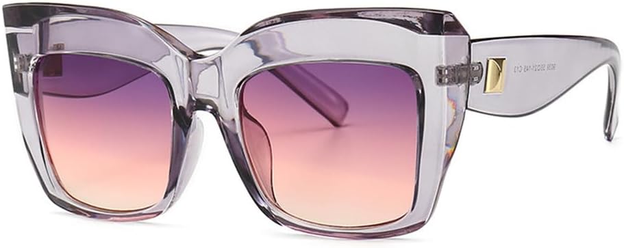 

Солнцезащитные очки UV400 - увеличенные очки "кошачий глаз" с градиентной окраской, подходят для женщин и мужчин, для бега и занятий спортом на открытом воздухе UYPTK, Purple Pink