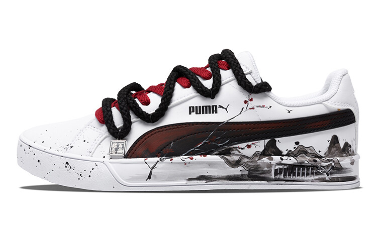 

Кроссовки Puma Smash Vulc Skateboarding Shoes Unisex Low-top Black/White/Red, черный