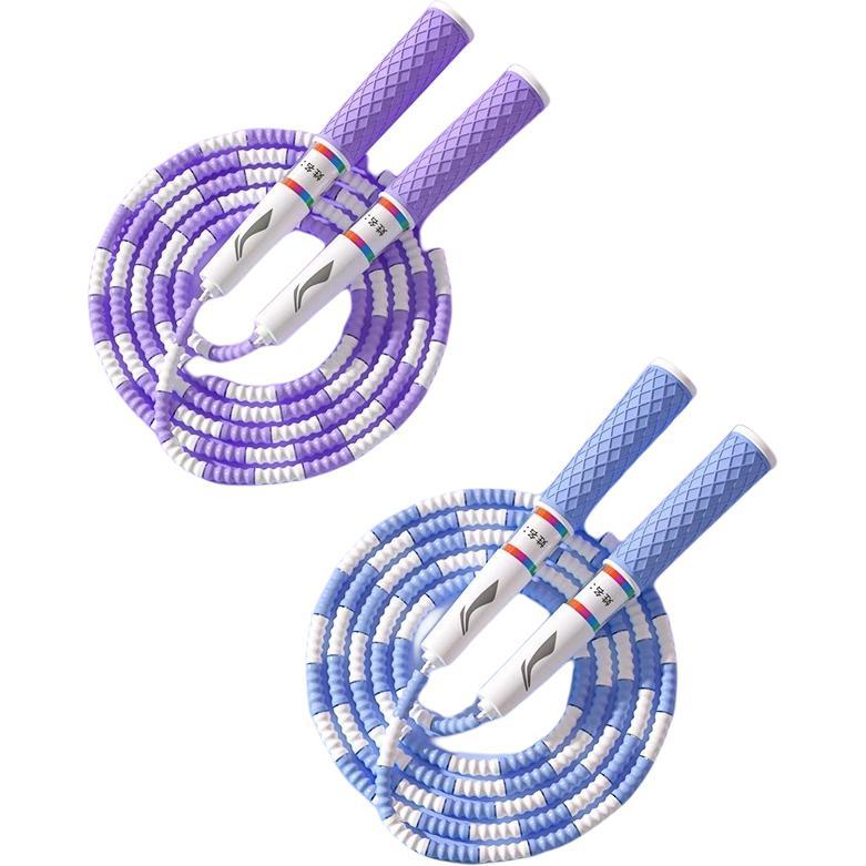 

Профессиональная гоночная скакалка без счетчика детская материал ручки abs pvc материал шнура pvc 2,8 м LINING, Special Offer 2 Pack[Purple+Blue]For School/At Home, Keep One Each