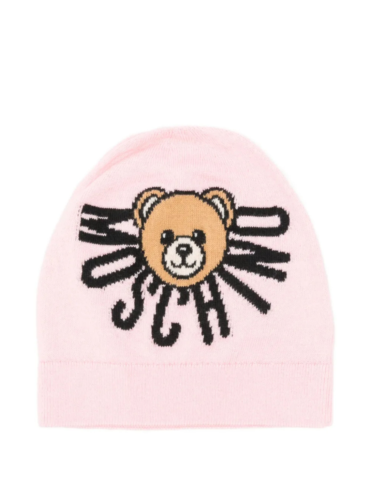 

Moschino Kids шапка-бини с плюшевым принтом, розовый