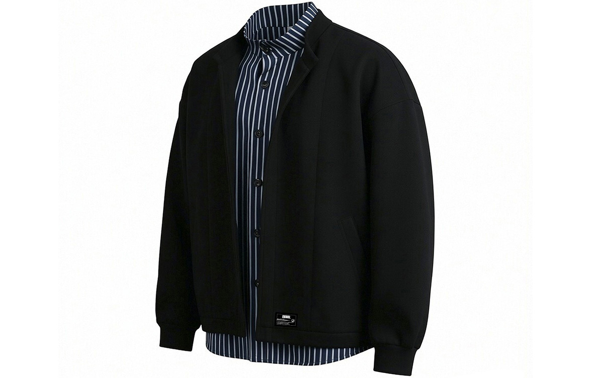 

Кардиган с воротником-рубашкой Unisex ZIAREL, черный