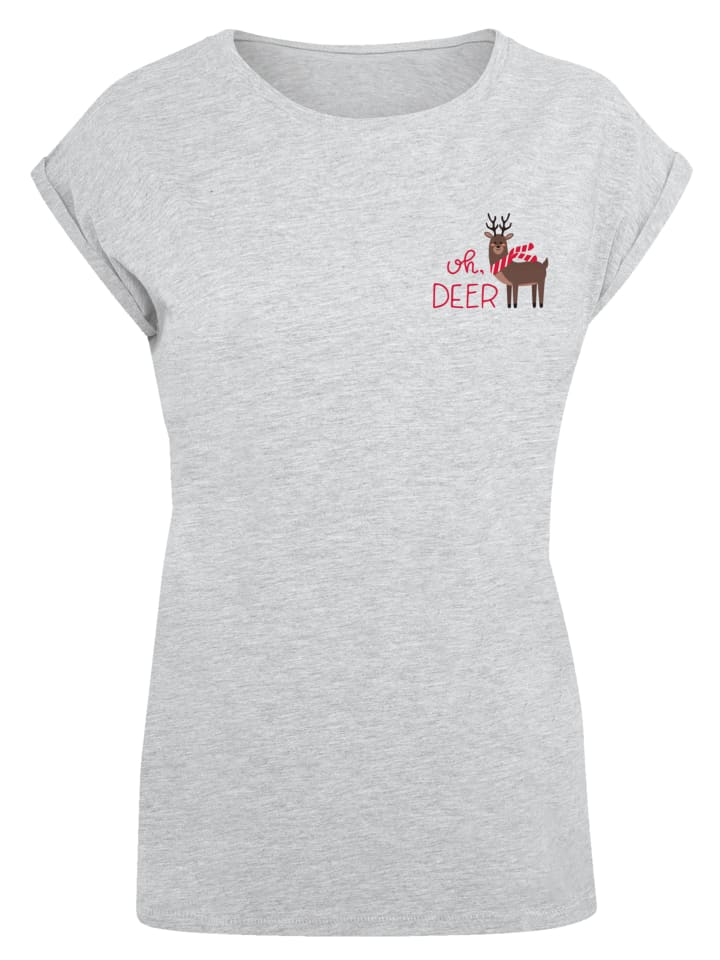 

Футболка Рождественский олень в серо-пестром цвете F4NT4STIC