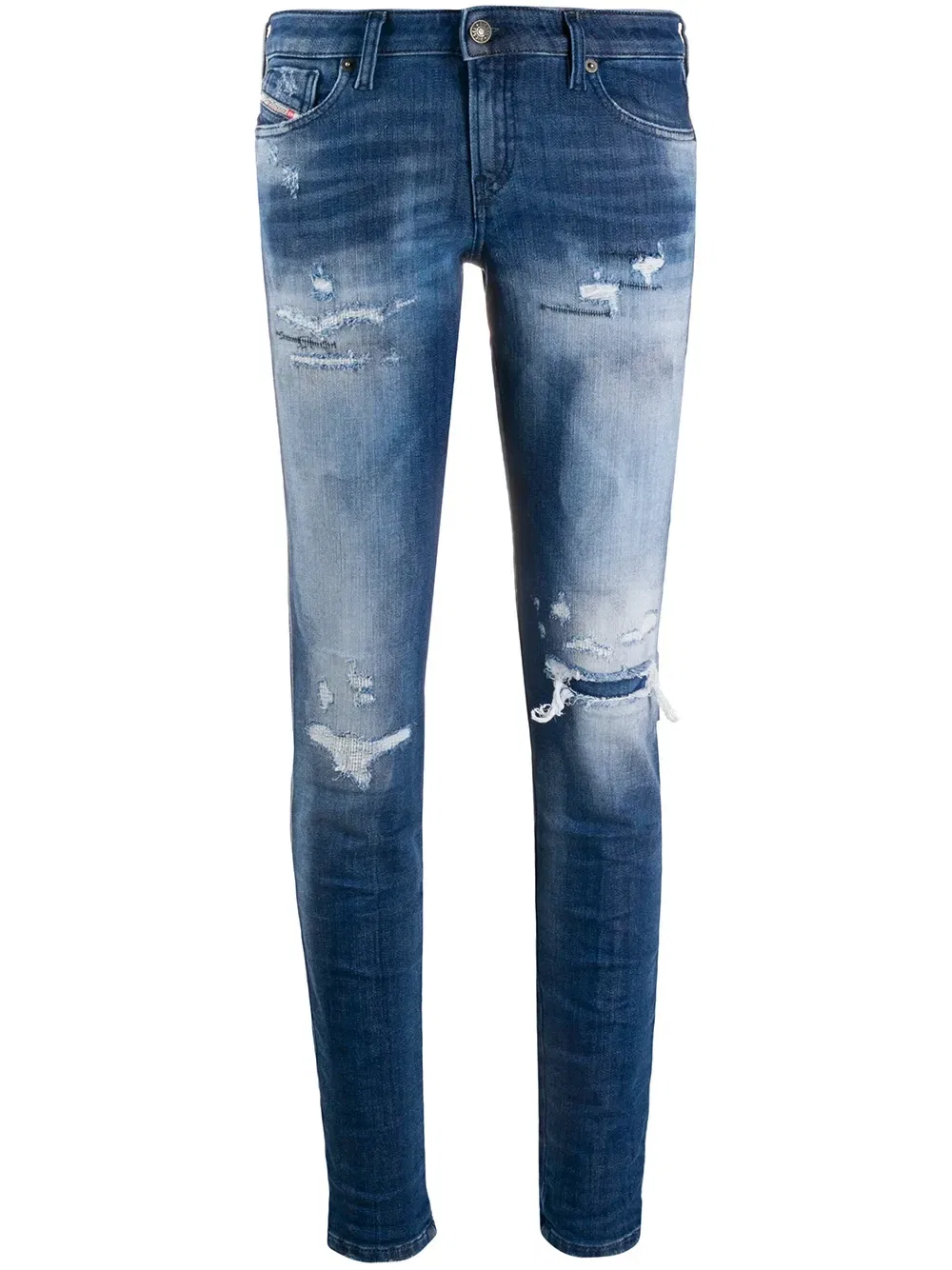 Джинсы скинни Gracey с заниженной талией DIESEL, синий
