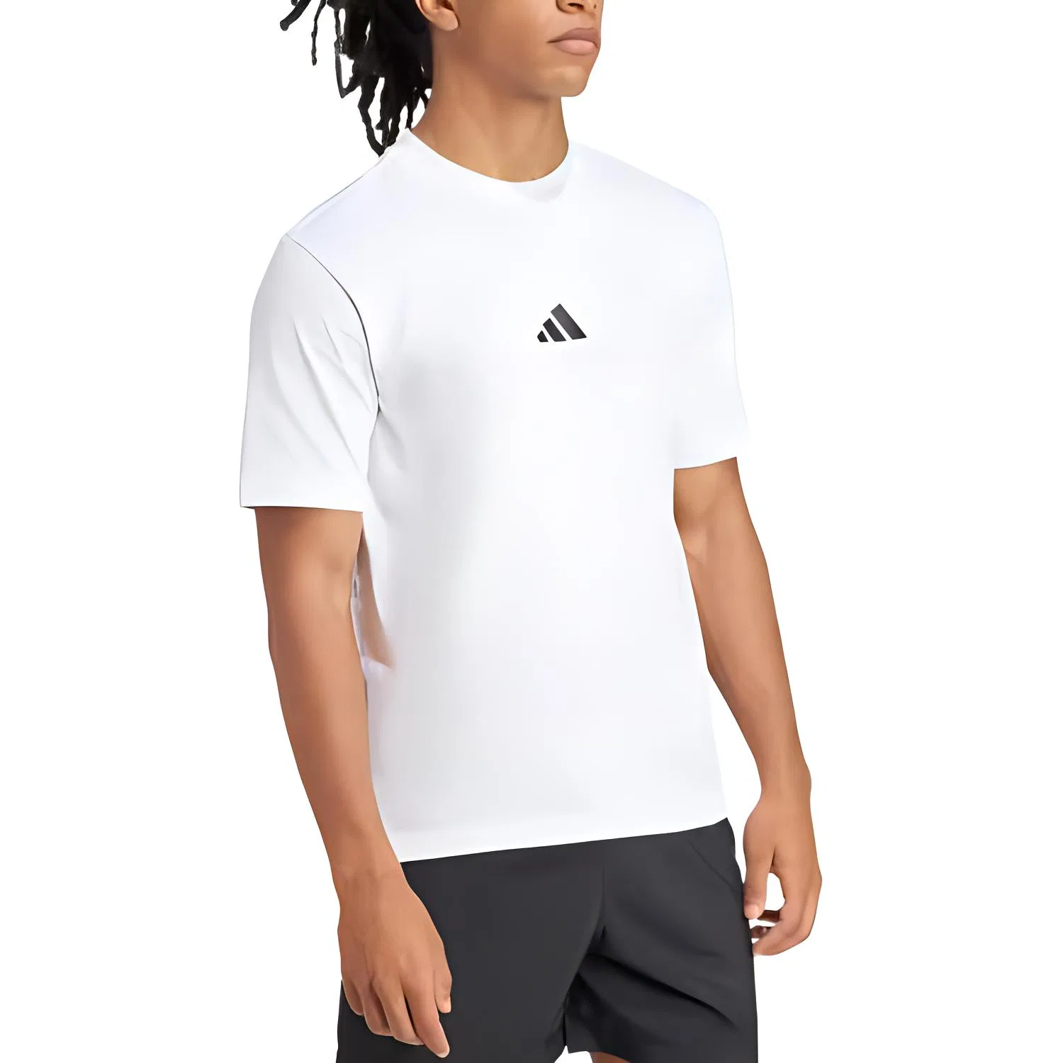 Футболка Essentials Small Logo Single Jersey Adidas, White — фото 3