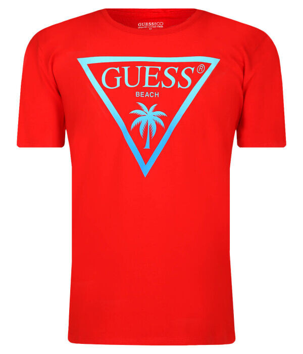 

Футболка детская Guess с пальмой, красный
