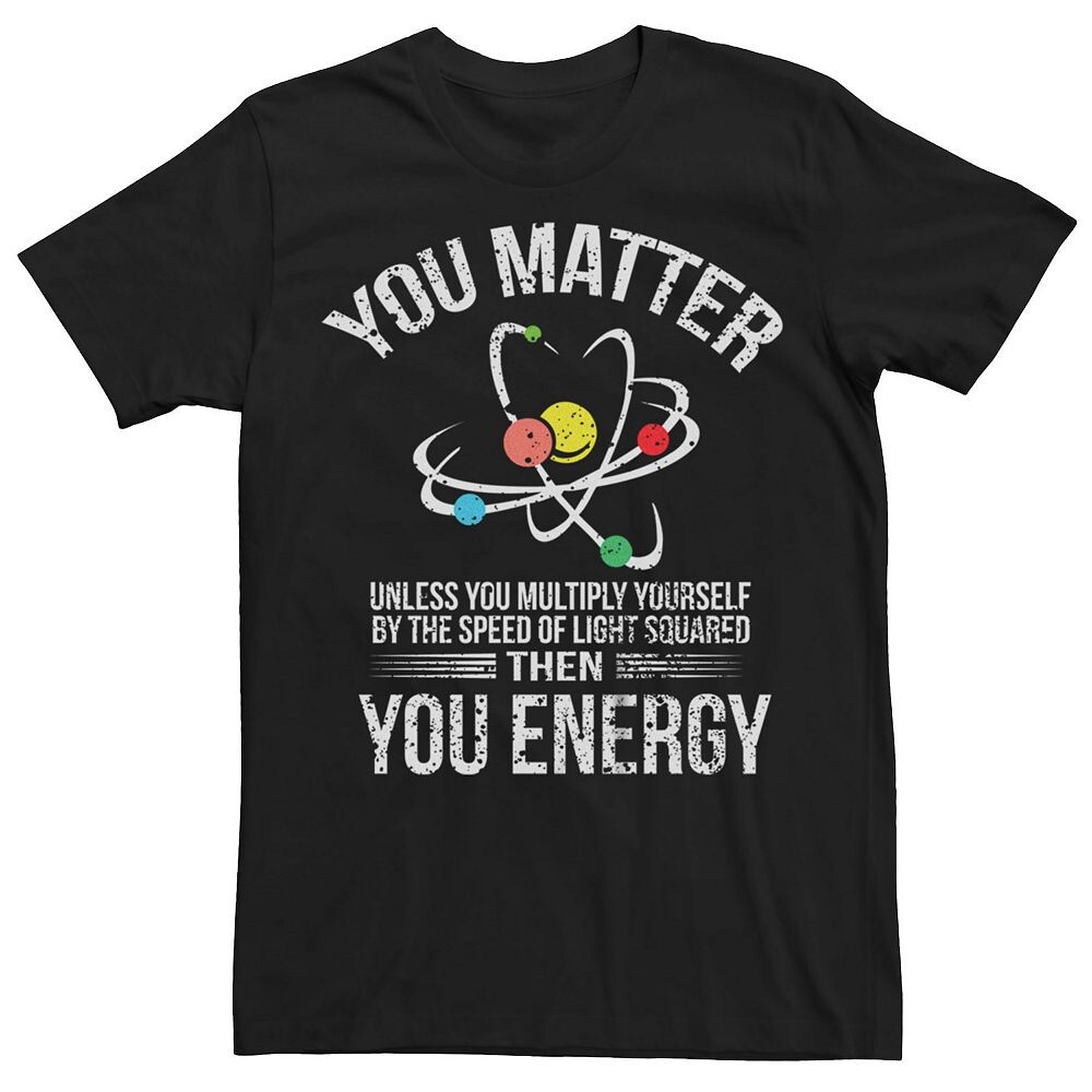 

Мужская футболка с рисунком You Matter Joke Atom Licensed Character, черный