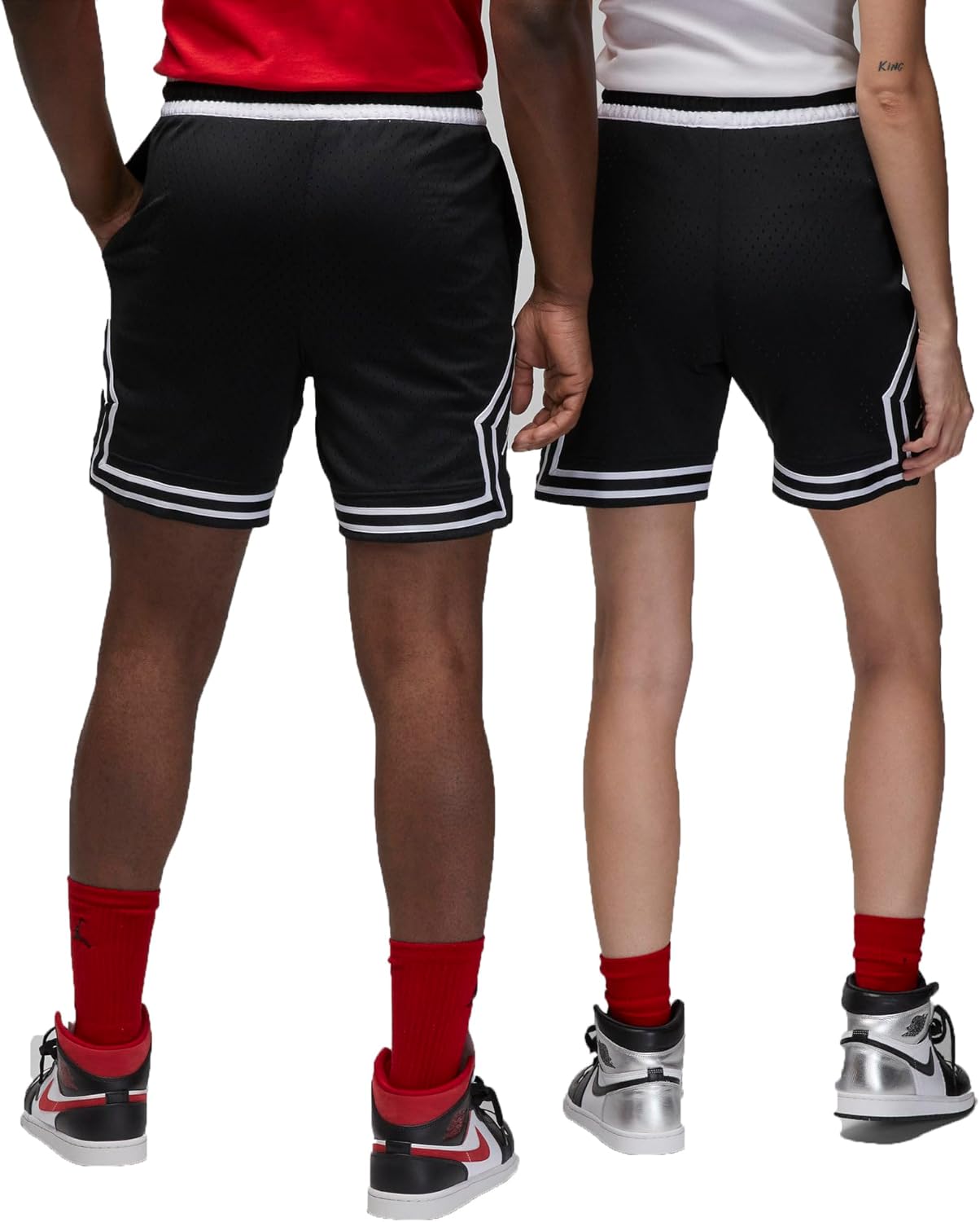 Баскетбольные шорты Nike Jordan Dri-FIT Sport для мужчин с ромбовидным рисунком, Black/White/White/White — фото 2