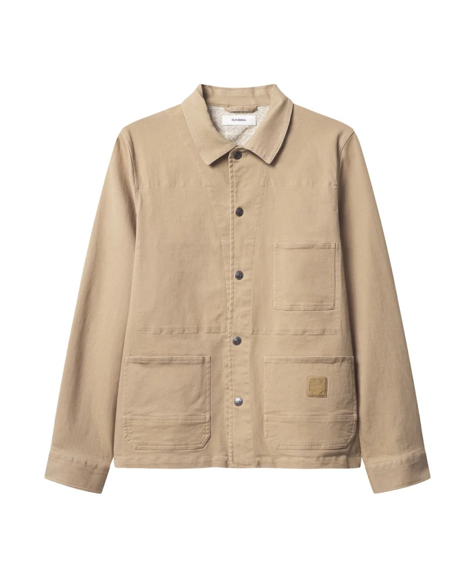 

Рубашка из хлопчатобумажной саржи - песочного цвета. Gabba, бежевый