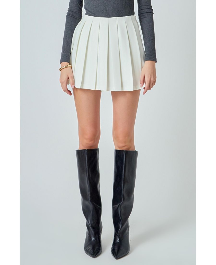 

Женская плиссированная мини-шорты-юбка endless rose, Cream