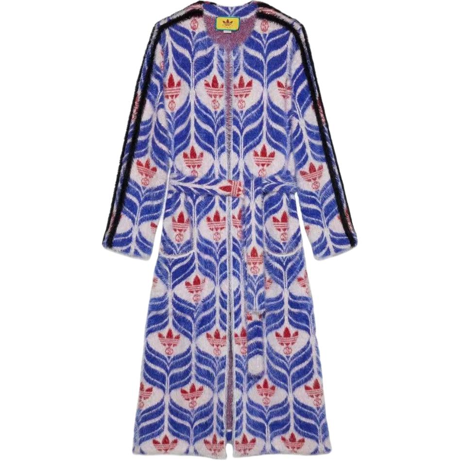 Куртка Gucci x Adidas Gg Trefoil, коллаборация, сине-красный — фото 2