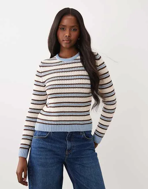 

Трикотажный джемпер в синюю полоску ASOS DESIGN