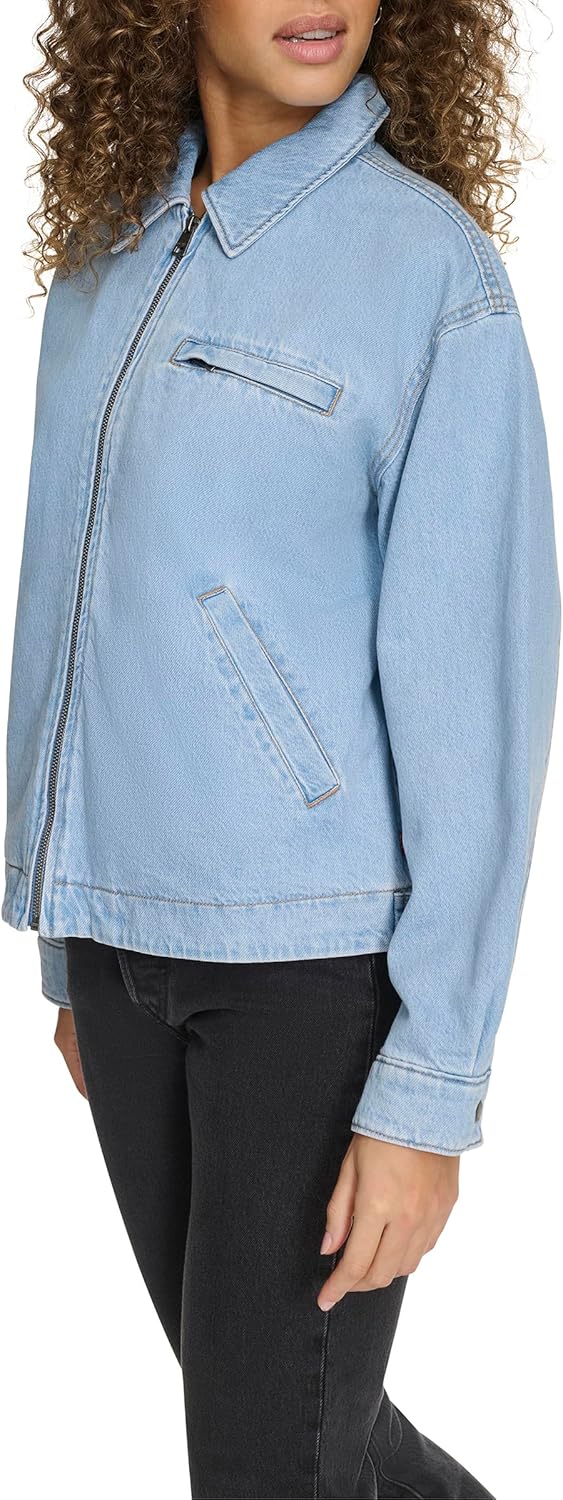 Женская куртка Levi's на молнии с воротником, синий — фото 3