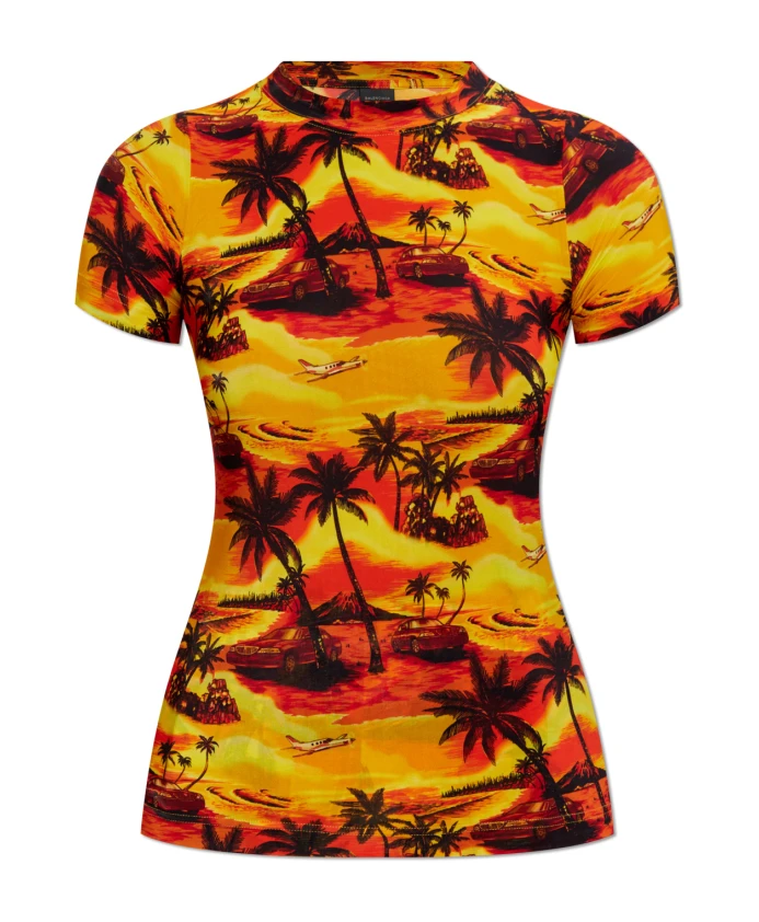 

Футболка с принтом Balenciaga, оранжевый