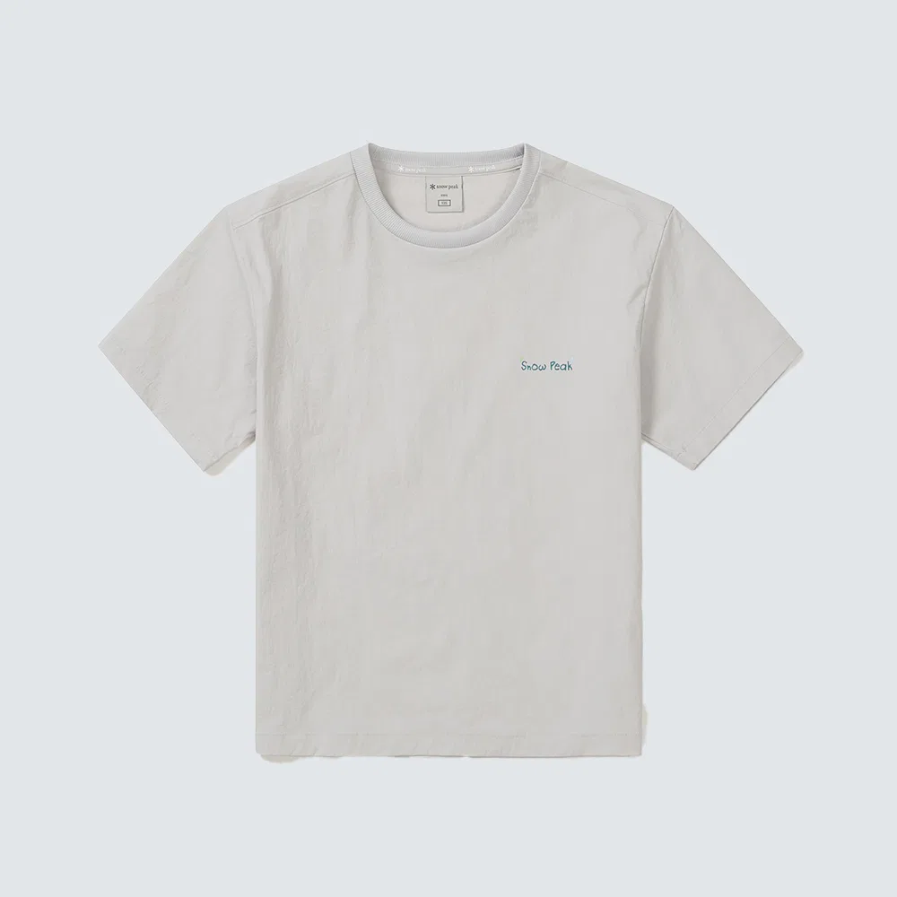 Детская охлаждающая футболка "Route" цвета ледяной серый от Snowpeak Apparel Kids — фото 2