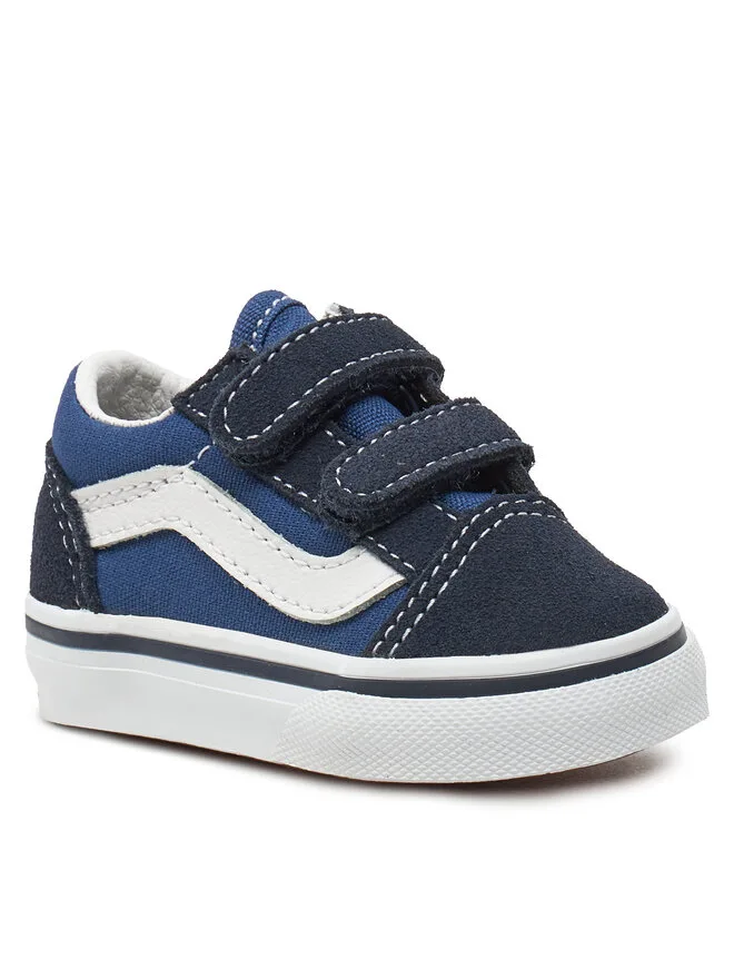 Vans Кроссовки Old Skool V VN000D3YNVY темно-синего цвета из ткани — фото 2