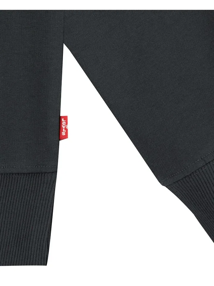 Капюшон худи из органического хлопка Levi's Kids, антрацит — фото 4