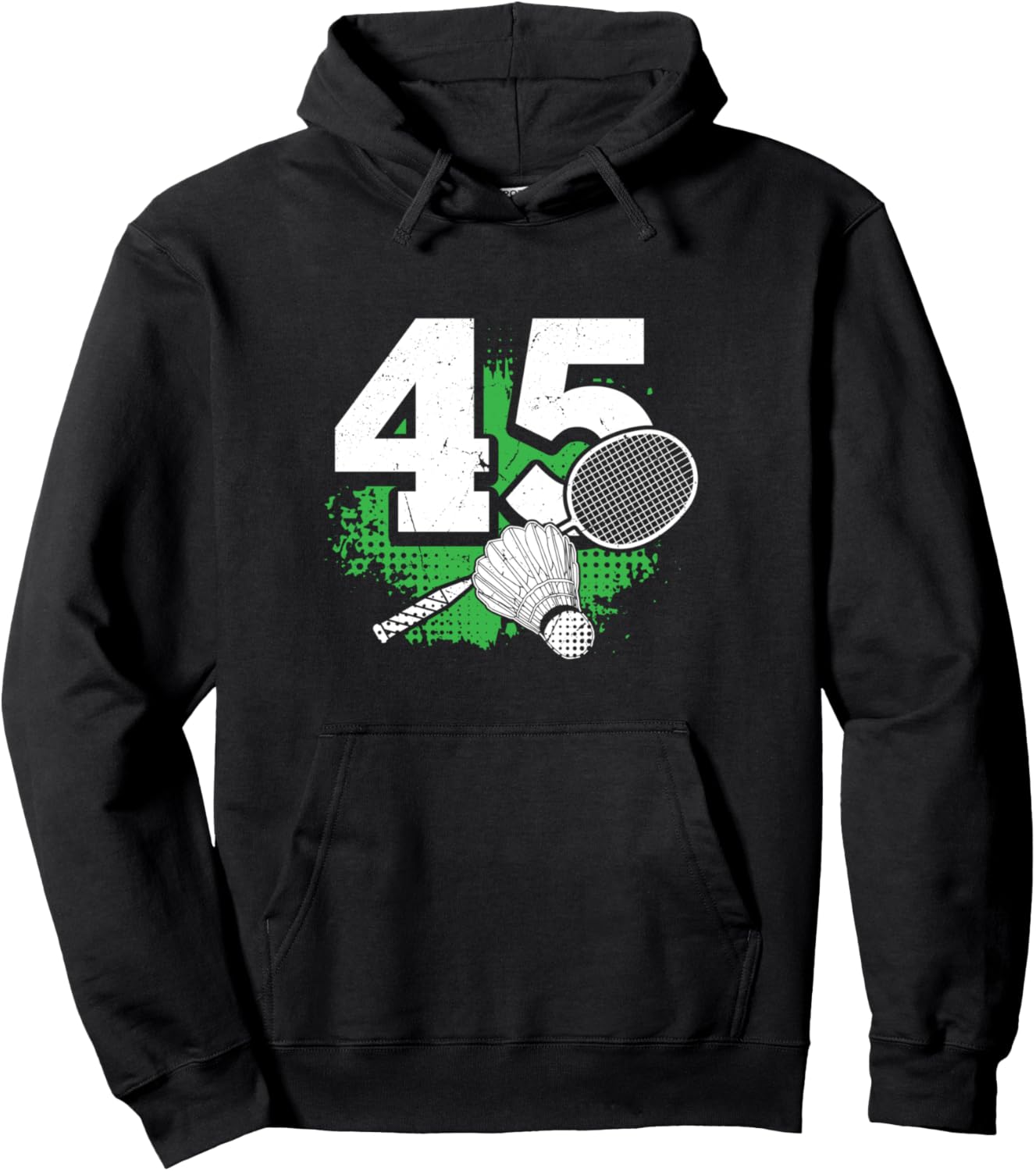 

Худи с надписью «45-летний бадминтонист, которому исполняется 45 лет» 45 Year Old Birthday Apparel Badminton Boy B-Day, черный