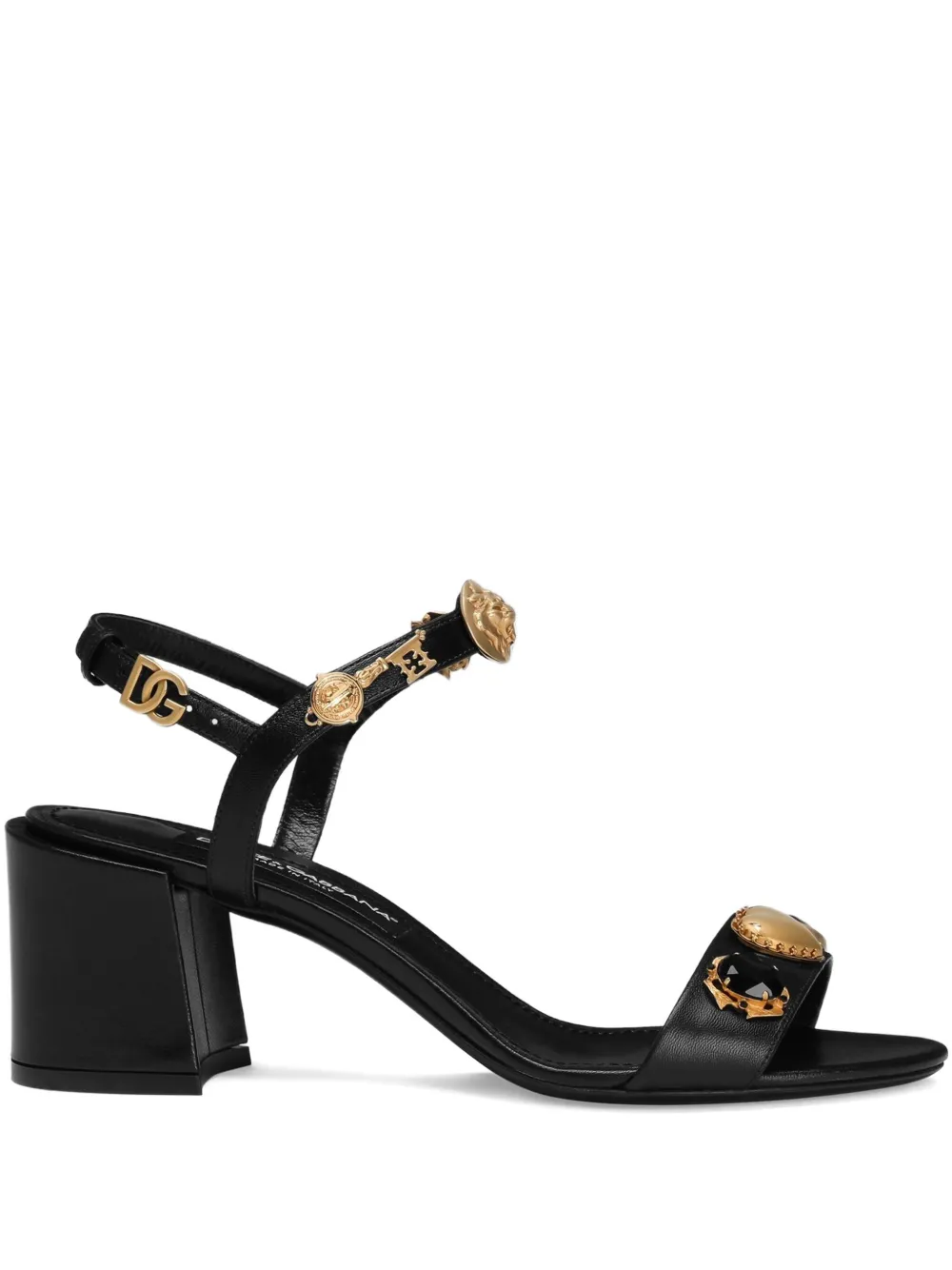 Босоножки на блочном каблуке DOLCE & GABBANA, черный