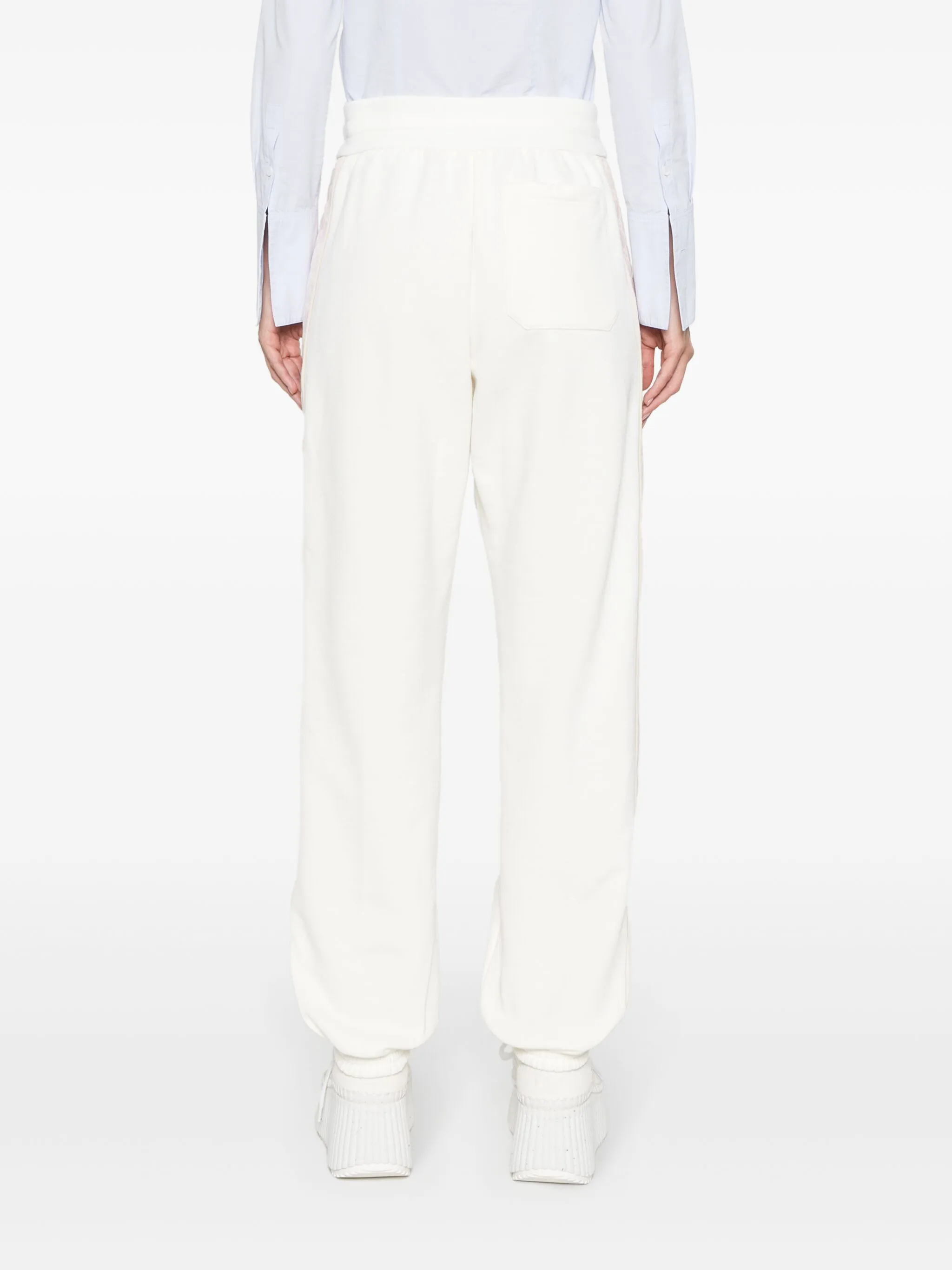 Спортивные брюки Gucci с логотипом Interlocking G, классический крой, белый — фото 4