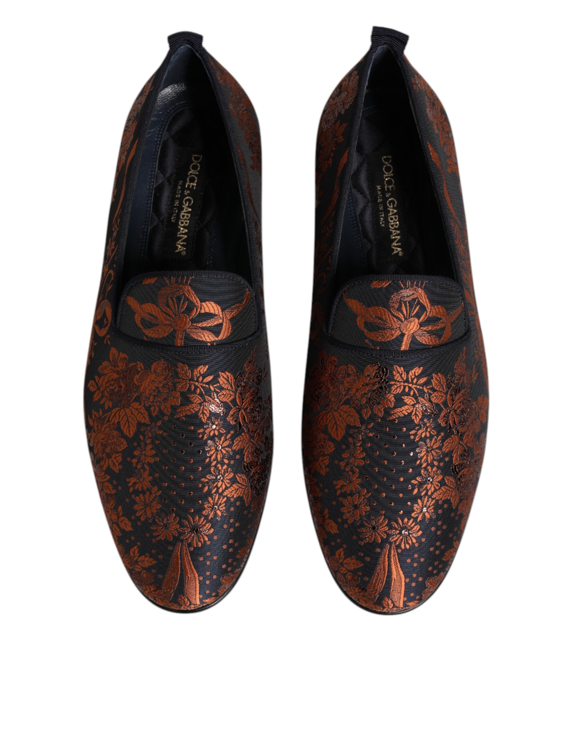Черные жаккардовые туфли-лоферы из полиэстера Dolce & Gabbana, черный — фото 3