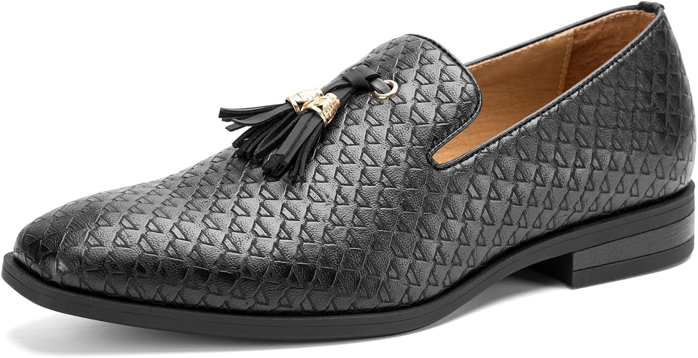 

Мужские винтажные бархатные лоферы с вышивкой, элегантные лоферы без застежки, тапочки-лоферы с кисточками Jitai, черный