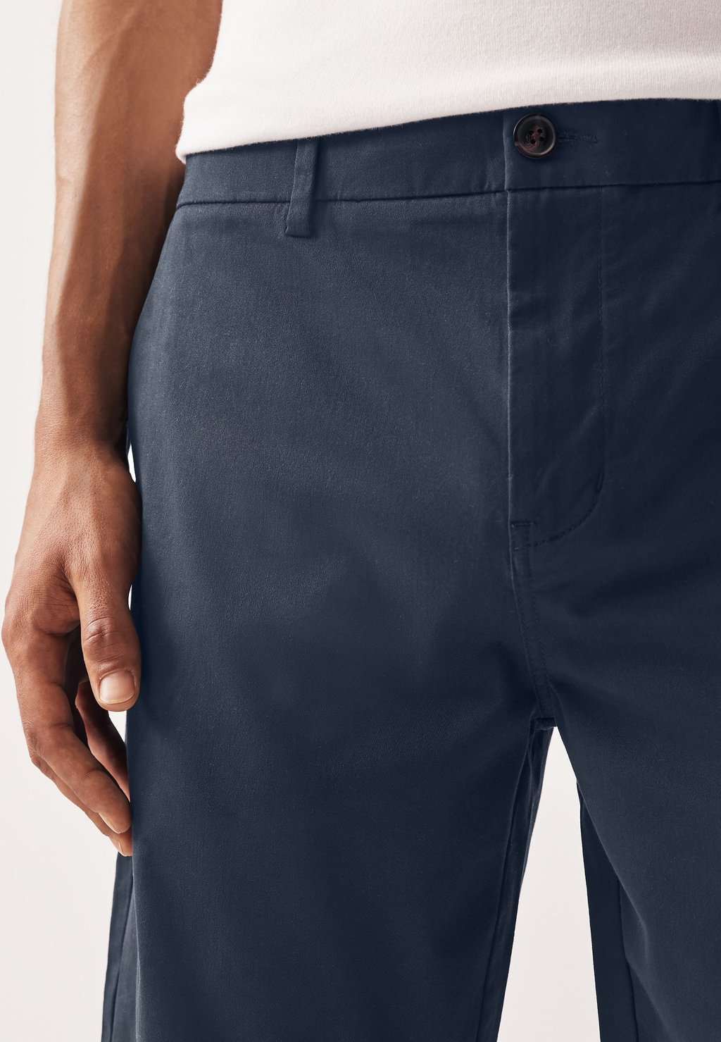 Шорты STRAIGHT FIT STRETCH CHINO Next, темно-синий — фото 4