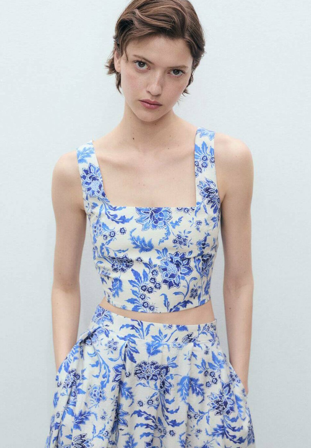 

Топ INDIGO - Blouse Mango, кремовый