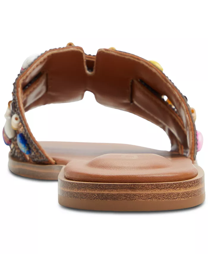 Женские босоножки-слипоны Eleny с декоративными элементами ALDO, коричневый — фото 3