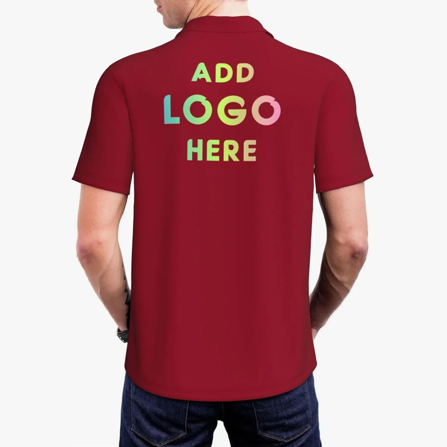 Мужская поло с коротким рукавом Custom Personalized Funny Golf Shirts for Men — фото 3