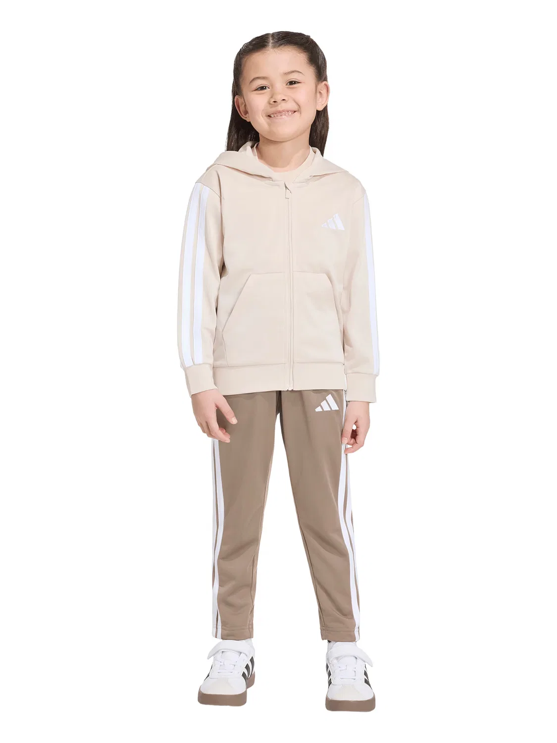Спортивный костюм Adidas Sportswear Essentials в серо-бежевом цвете — фото 2