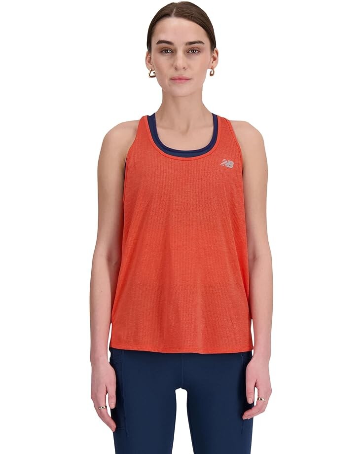 

Майка New Balance Athletics Tank, цвет Neo Flame Heather