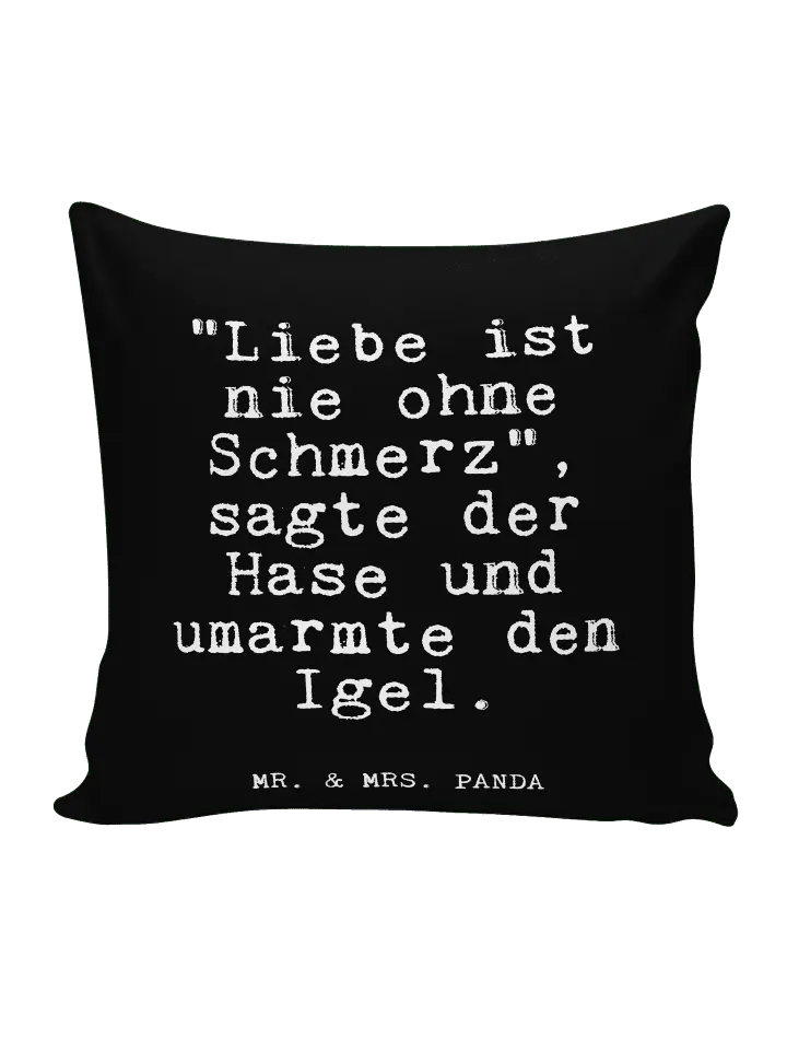 

Подушка Mr & Mrs Panda 40x40 Liebe ist nie ohne, черный