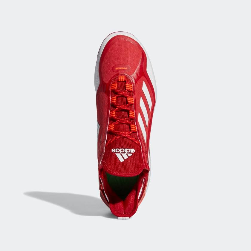 Бейсбольные бутсы Adidas Men's Icon 7 Boost, белый/красный — фото 4
