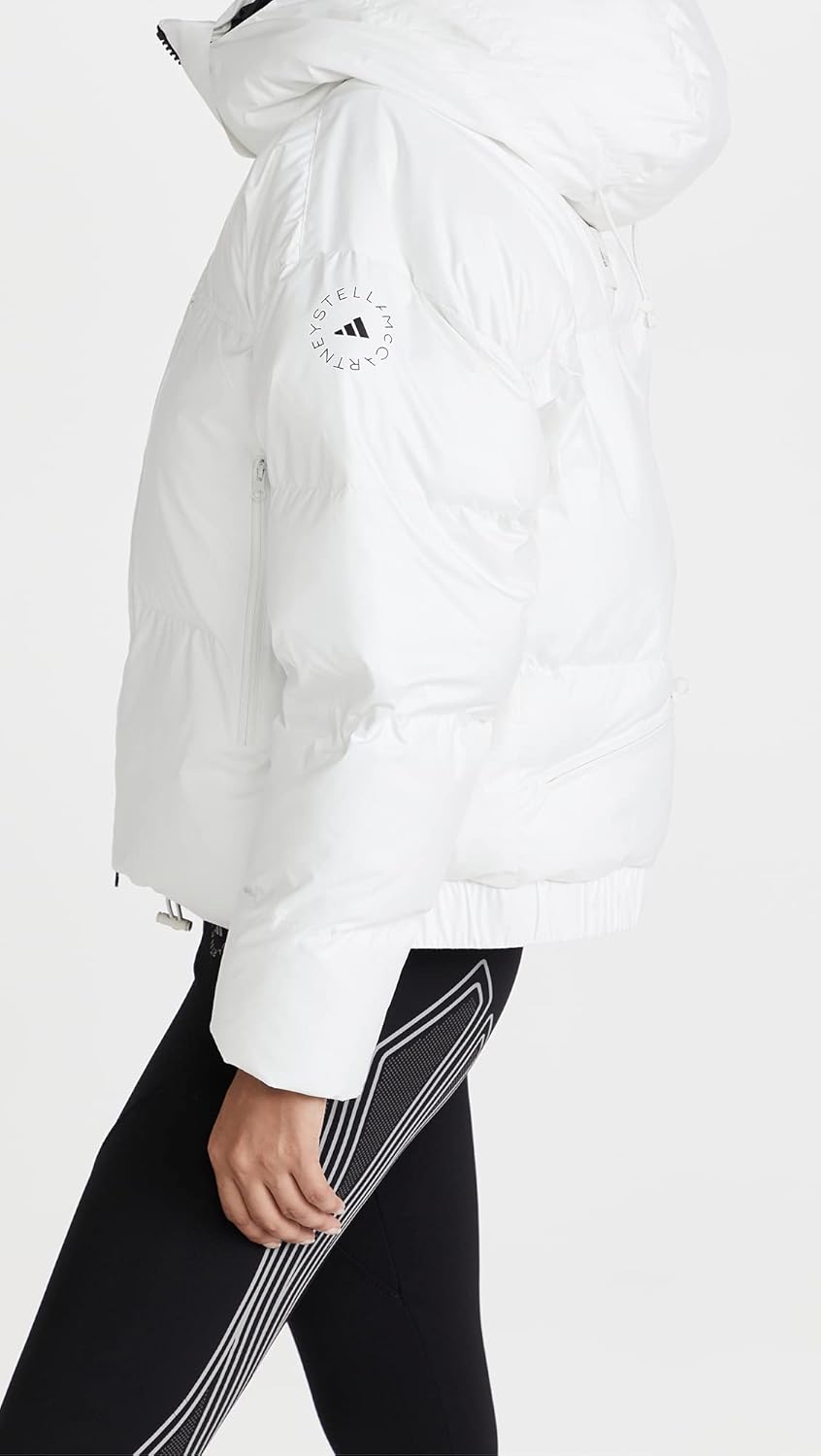 Женский пуховик Adidas Stella McCartney укороченный, облачно-белый — фото 4