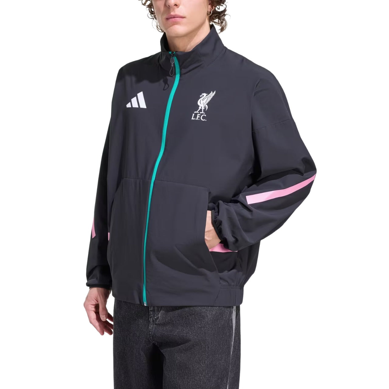 Куртка Adidas Liverpool FC ZNE Anthem, черная — фото 2