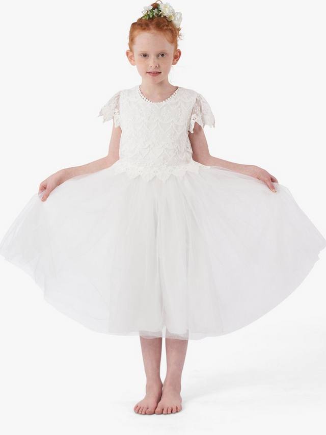 

Детское платье для подружки невесты Lucy Lace Angel & Rocket, Ivory