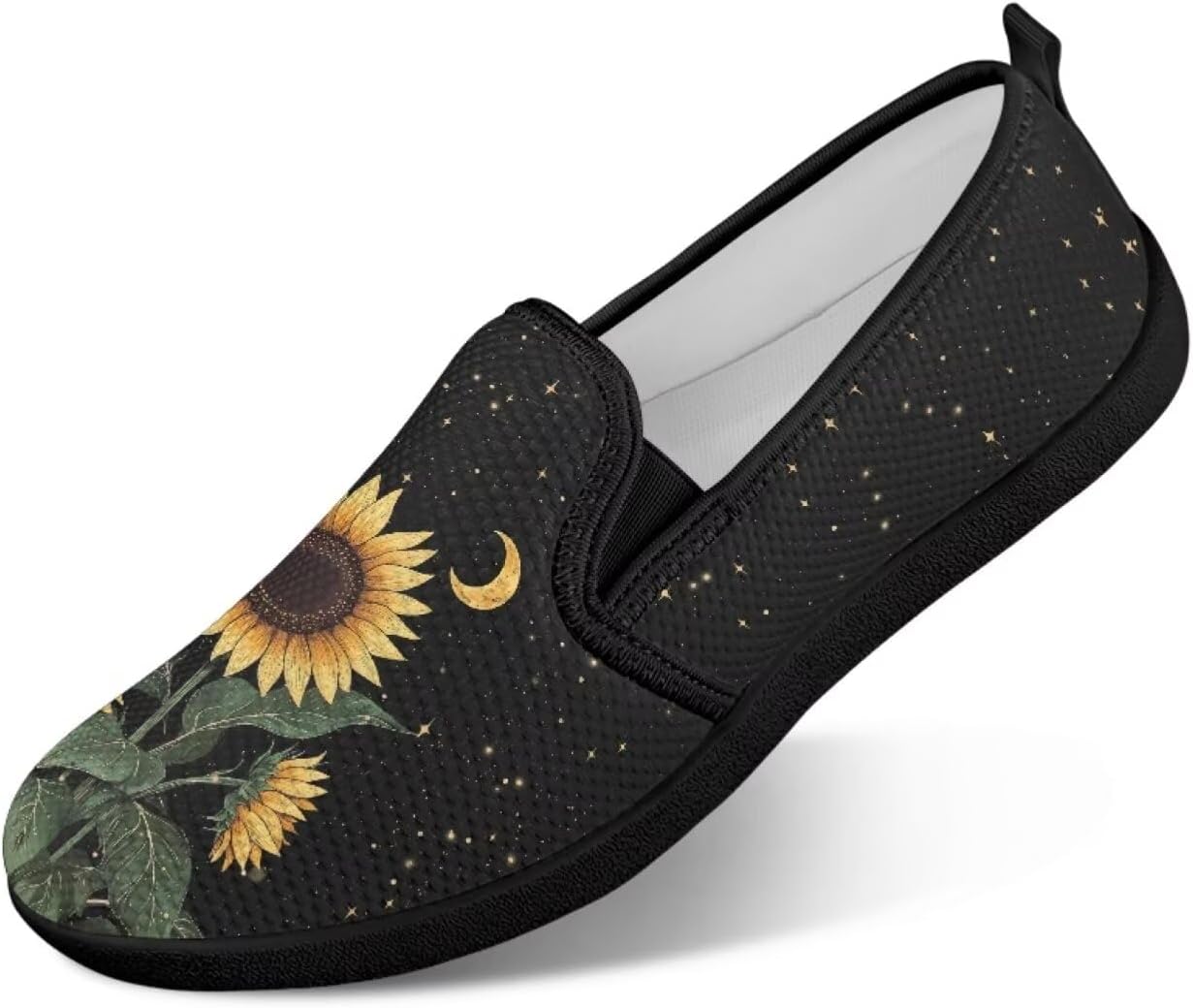 

Мужские лоферы без шнурков, удобные повседневные туфли, дышащие сетчатые кроссовки для ходьбы, плоская подошва без перепада, для тренажерного зала, размеры 4-9 Twousenru, Starry Sunflower Abstract