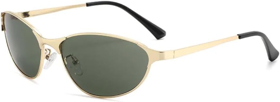 

Солнцезащитные очки в тонкой оправе для мужчин и женщин, роскошные, металлические, классические, повседневные, для вождения, защита от УФ-излучения UV400 VFDHN, 12006-c4