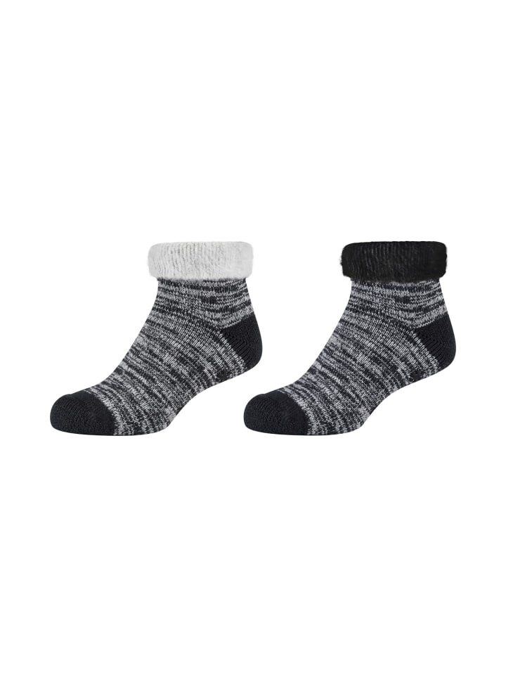 

Носки camano Kurz 2er Pack warm & cozy, черный