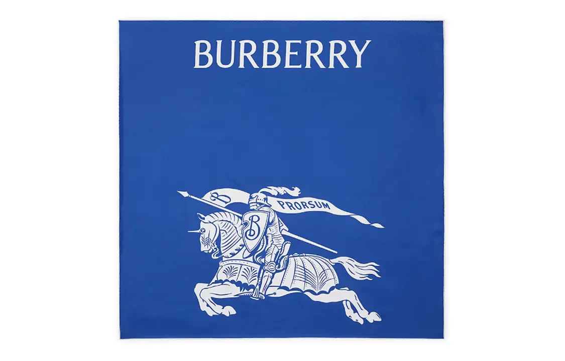 

Шарф шелковый Burberry EKD-print женский, синий