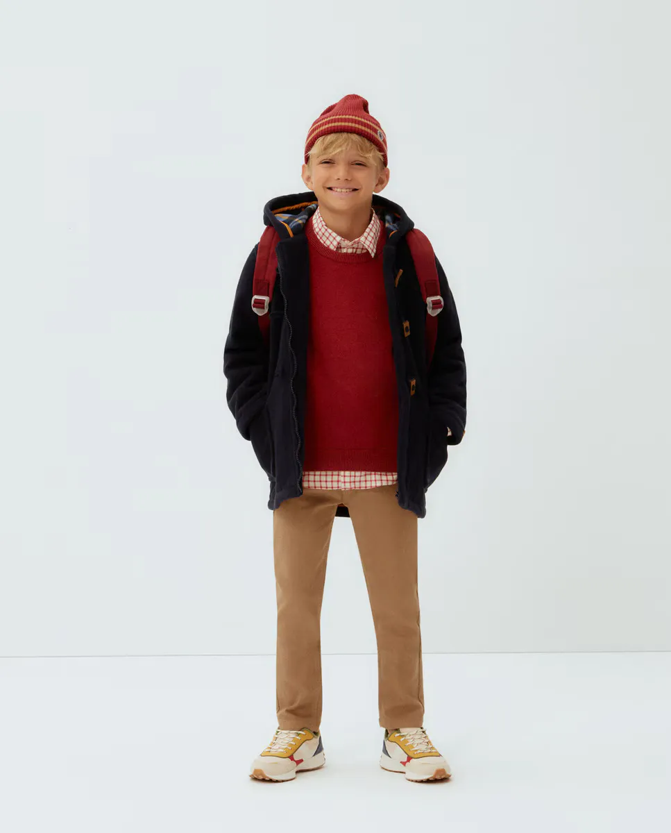 

Тренч для мальчика с картинками внутри Kids El Corte Inglés, темно-синий