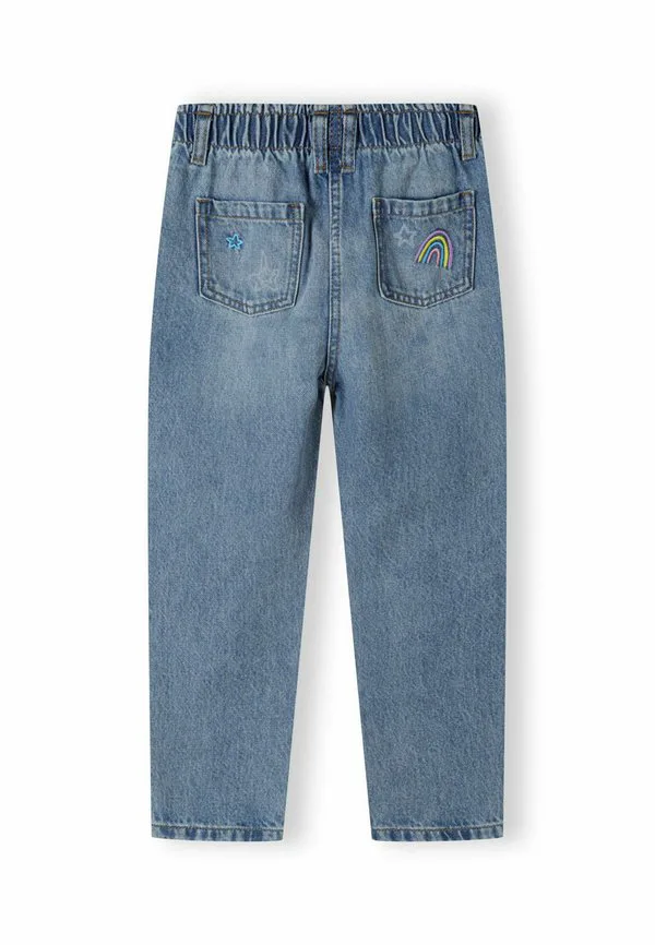 Джинсы с эластичным поясом и принтом, зауженного кроя. Minoti, Blue Denim — фото 4