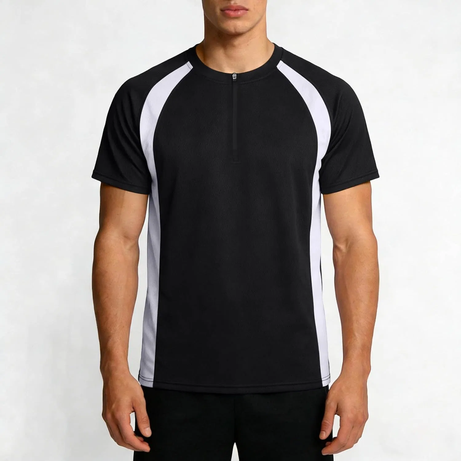 Футболка с четверть-замком, черная, Athletic T-Shirt — фото 2