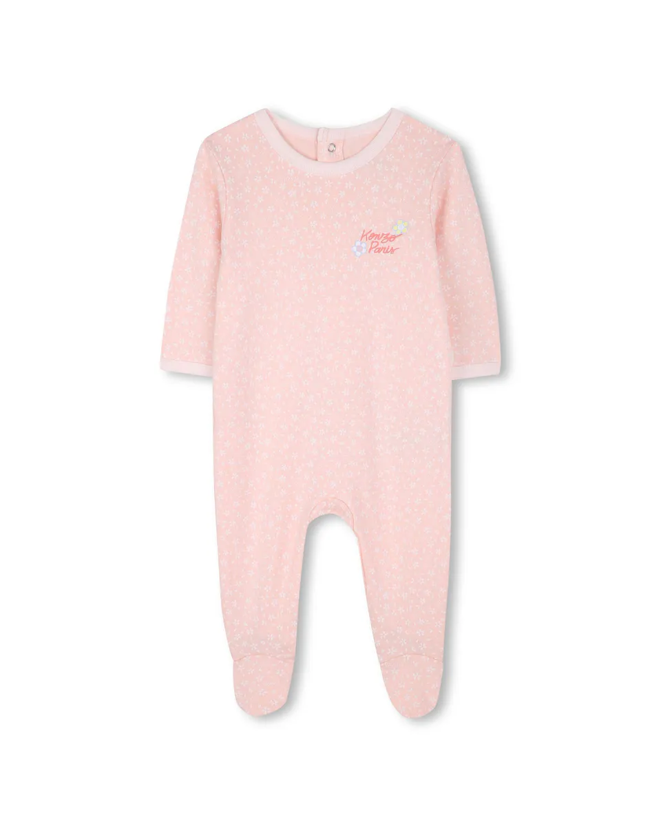 

Пижама для девочки из хлопка с принтом Kenzo Kids, цвет Rosa